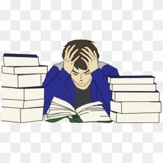 Stressed-student - Stressed Student Clipart Transparent - Png Download