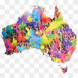 Colourful Map Of Australia Clipart