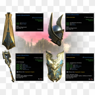 The Paladin's Blessed Mace And Shield Both Come Imbued - Neverwinter Heirloom Weapon Pack Clipart