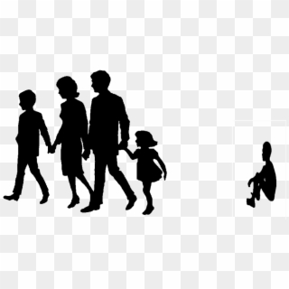 Black Family Reunion Clip Art Clipart - Family Walking Silhouette Png Transparent Png
