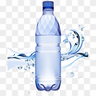 Cartoon Waterdrop Mineral Water Element - Packaged Drinking Water Clipart