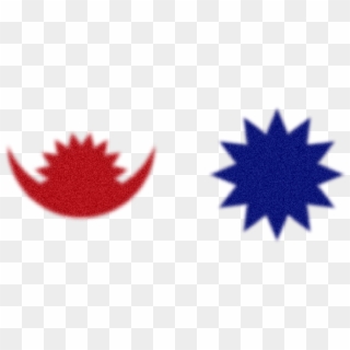 Nepal's Flag Moon And Sun Png - Nepal Flag Sun And Moon Clipart