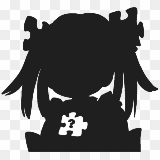 Wikipe-tan Silhouette - Silhouette Positive And Negative Clipart
