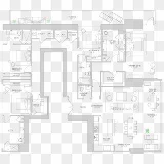 Select Floor - Architectural Plan Transparent Png Clipart