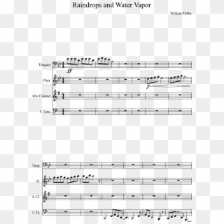 Raindrops And Water Vapor Sheet Music Composed By William - Sheet Music Clipart