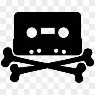 Neon Cassette Tape Clipart - Cassette Jolly Roger - Png Download