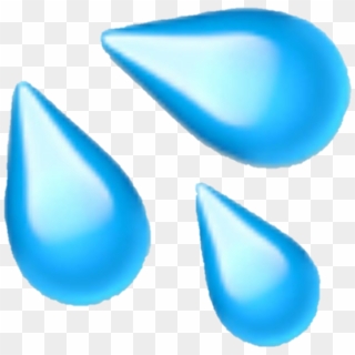 Raindrops Clipart Sweat Drops - Iphone Water Drop Emoji - Png Download