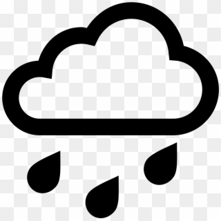 Raindrops Clipart Heavy Rainfall - Rain Icon - Png Download