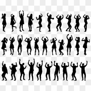 Silhouette, Party, People, Dancing, Men, Women, Happy - Party Human Silhouette Png Clipart