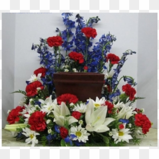 Patriotic Boxed Cremation Urn Wreath - Urn Clipart