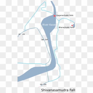 Sivanasamudra Water Falls En - Map Clipart