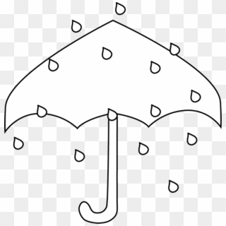Black And White Black And White Rain Umbrella - Black And White Umbrella And Rain Clipart
