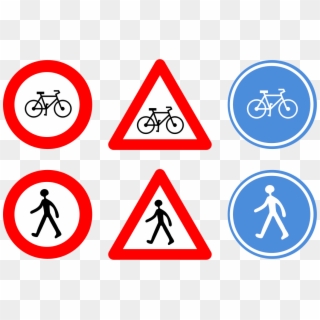 Road Signs, Bicycle, Cycle, Bike - Traffic Signs Clipart - Png Download
