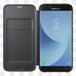 Samsung Galaxy J7 Ef-wj730cbegww Wallet Cover Black - Flip Cover Samsung J7 Pro Clipart