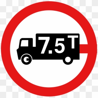 Traffic Signs Lorry - 7.5 Tonne Lorry Sign Clipart