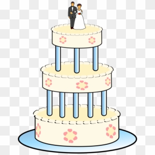 Wedding Free Graphics For - Three Tiered Cake Cartoon Clipart