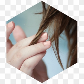 Woman With Hair Loss Touching Hair - Girl Clipart