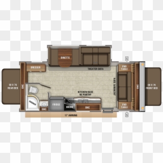 2019 Jay Feather X22n Floorplan - Floor Plan Clipart