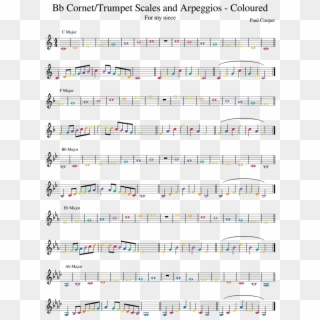 Bb Cornet/trumpet Scales And Arpeggios - Ejemplos De Series De Acciones Clipart