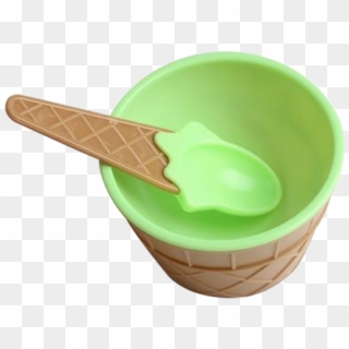 Ice Cream Bowl & Spoon Set - קערה וכפית Clipart