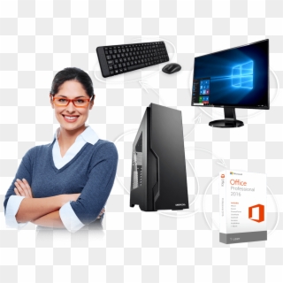 Choose Your Perfect Desktop Pc - Professional Woman Png Clipart