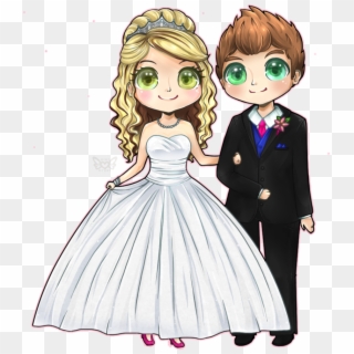 Wedding Invitation Drawing - Anime Wedding Couple Png Clipart