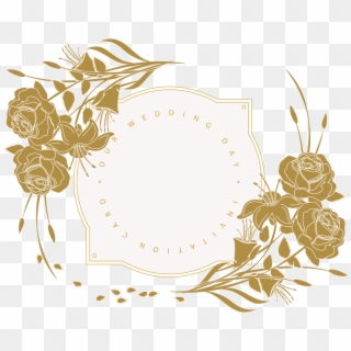 Engagement Clipart Wedding Flower - Marriage Card Flowers Design Png Transparent Png