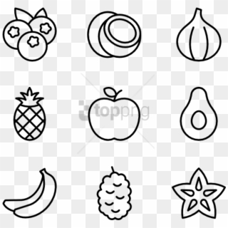 Free Png Icon Vector Apple Fruit Png Image With Transparent - Fruits Icons Png Free Clipart