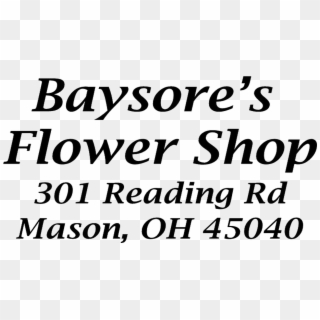 Baysore's Flower Shop - Monochrome Clipart