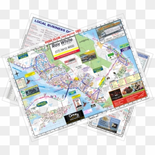 Bribie Island Tourist Map Complete With Street Index - Tourist Map Png Clipart