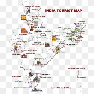 India-map - India Must See Map Clipart
