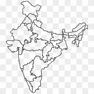 India Map - India Political Map Outline Clipart