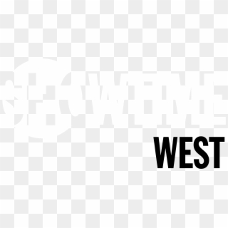 Showtime West Logo Black And White - Sign Clipart