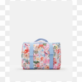 Joules Water Resistant Fold Up Printed Picnic Rug White - Handbag Clipart