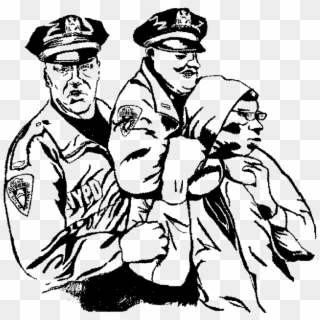 1000 X 894 4 - Police Brutality Line Drawing Clipart