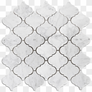 Bianco Gioia Marble Mosaic Tile Arabesque Clipart