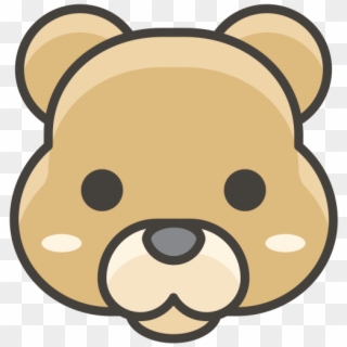Bear Face Emoji Icon - Vector Graphics Clipart