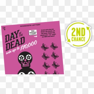 728 Day Of The Dead 2ndchance Main - Day Of The Dead Lottery Ticket Clipart