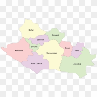 Lorestan Province Map Clipart