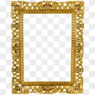 Clipart Ornate Frame 40 Version - Transparent Gold Picture Frame - Png Download