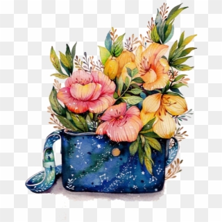 Floral Design Vase Flower - Roses In A Vase For Watercolors Clipart