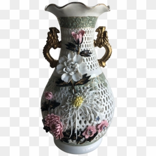 Capodimonte Style Flower Vase - Porcelain Clipart