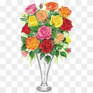 Roses,pink,roze,rosa, Flower Vase Design, Flower Crafts, - Garden Roses Clipart