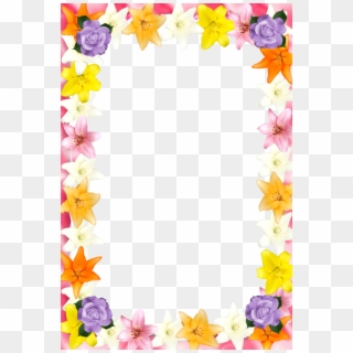 Рамки Сделанные Из Цветов - Прямоугольные Рамки С Цветами Png Clipart