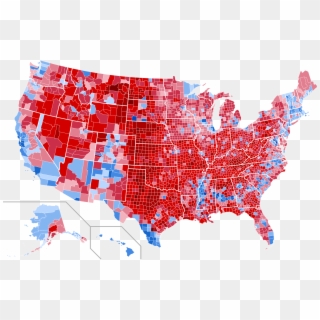 How Donald Trump Really Won The White House - 2017 Presidential Election Map By County Clipart