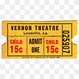 Vintage Movie Ticket Template 5426 - Tan Clipart