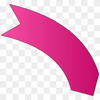 Pink Arrow Clip Art At - Pink Arrow Curved - Png Download