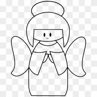 Angel Clipart Free Printable - Cute Angel Clipart Black White - Png Download