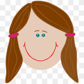Brunette Clipart Smiley Face Girl - Niña Animados Caras - Png Download