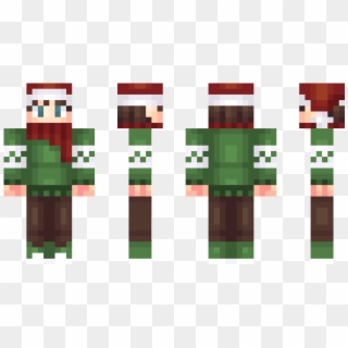 Green Christmas Skin Minecraft Clipart